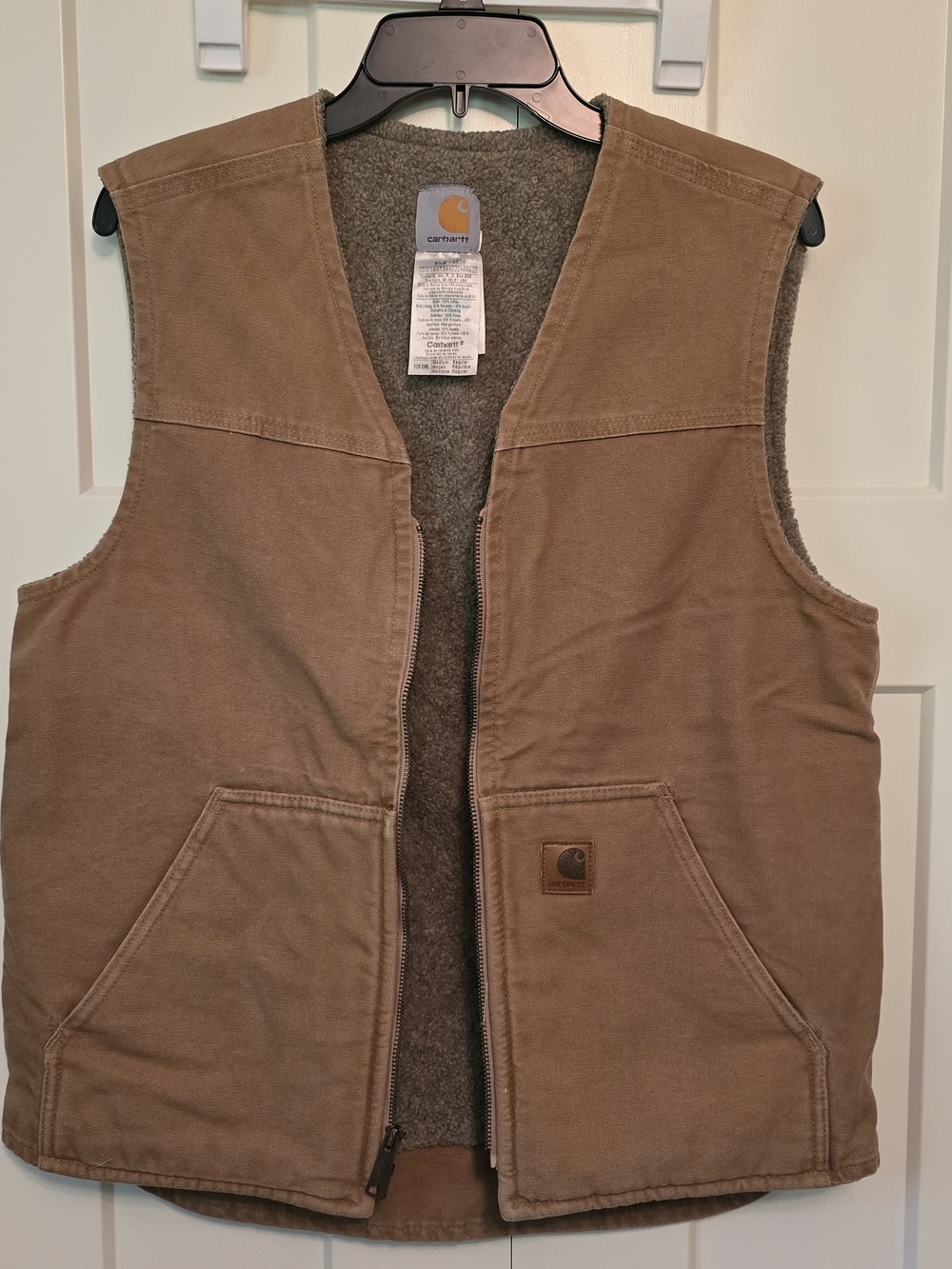Carhartt Brown Sherpa-Lined Men’s Work Vest